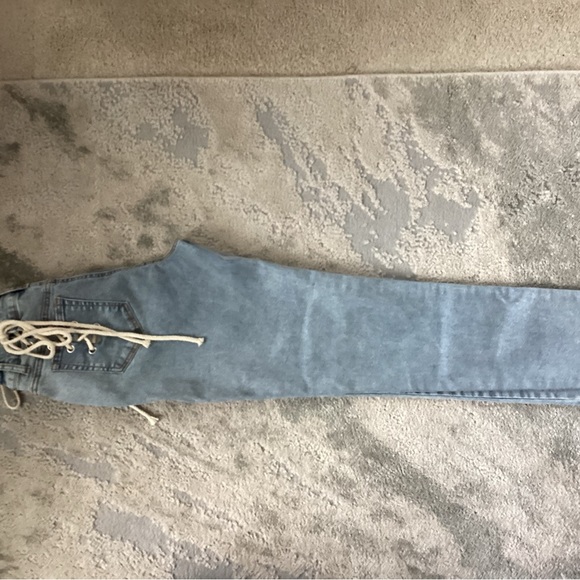 Lace up knot mom jeans - Picture 4 of 4